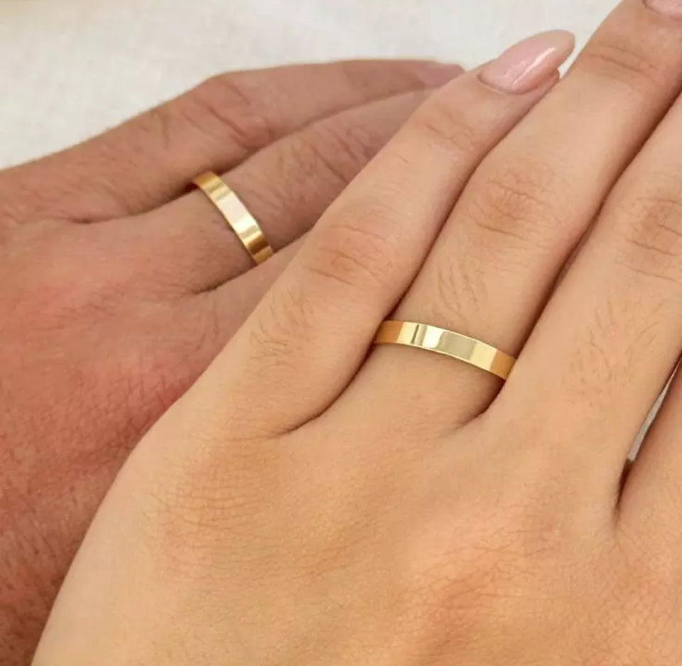 Par de Alianças Reta 3mm+ Solitario de brinde💍💎
