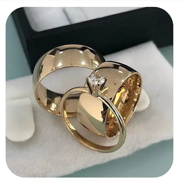 Par de Alianças boleada 10mm + Aparador 💍