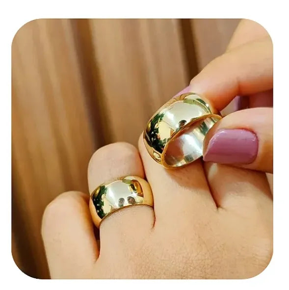 Par de Alianças boleada 10mm + Aparador 💍