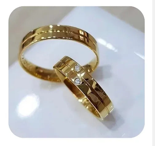 Par de Alianças Siena 6mm + Solitario 💍