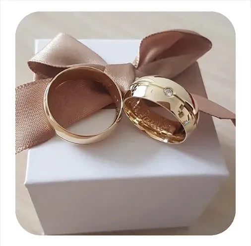 Par de Alianças Caraíva 8mm+ Solitario de brinde💍