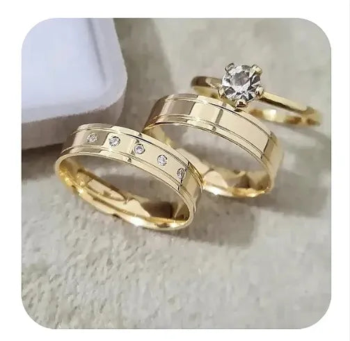 Par de Alianças ibizza 7mm+Solitario de brinde💍