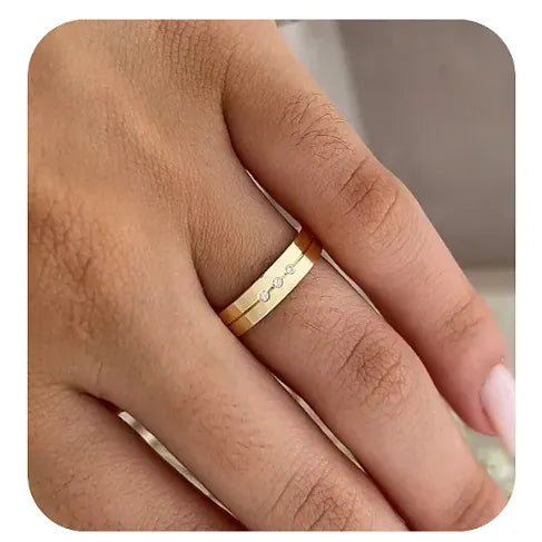 Par de Alianças constelação 6mm +Solitario de brinde 💍
